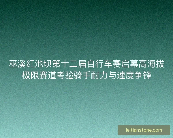 巫溪红池坝第十二届自行车赛启幕高海拔极限赛道考验骑手耐力与速度争锋