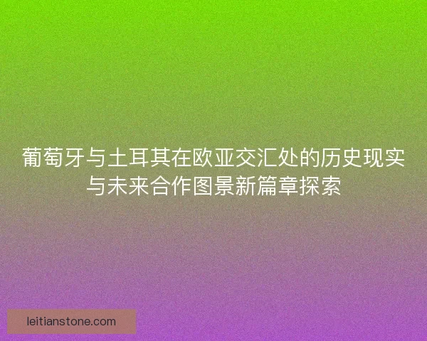 葡萄牙与土耳其在欧亚交汇处的历史现实与未来合作图景新篇章探索