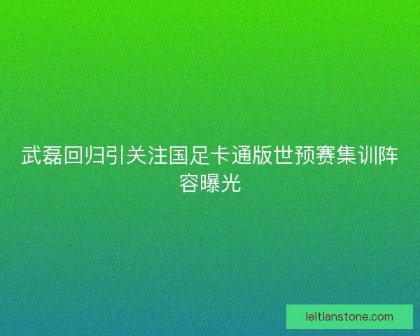 武磊回归引关注国足卡通版世预赛集训阵容曝光 武磊回归引关注国足卡通版世预赛集训阵容曝光